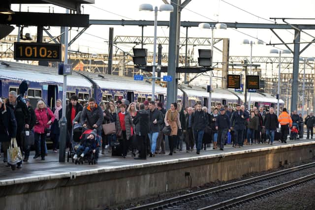 Leeds City Station was the second busiest outside of London in the year to March, new figures show (Photo by Bruce Rollinson/National World)