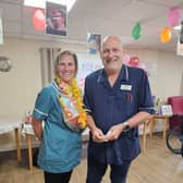 Nicola (left) with Dave, Eckington Court Deputy (right)