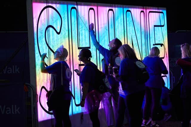 Participants at Cancer Research UK's Shine Night Walk