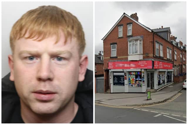 Hooded Horabin targeted the shop on Hyde Park Road armed with a seven-inch blade.
