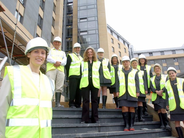 General manager Paula Asple, foreground, with staff at Bewley's Hotel in Leeds city centre, which was nearing completion on July 9, 2004.