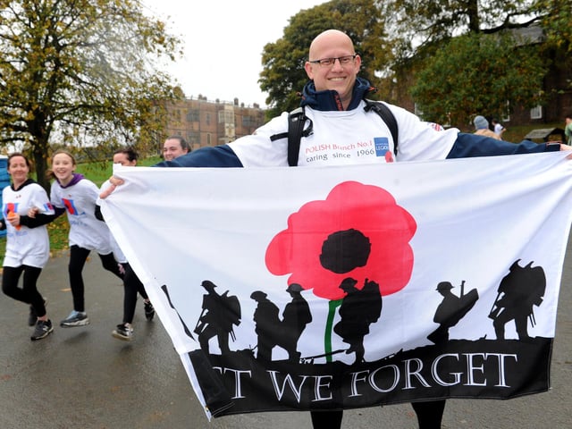 Kordian Kochowicz of Middleton after finishing his run. The RBL has been providing life-long support to serving personnel, veterans and their families for more than 100 years.