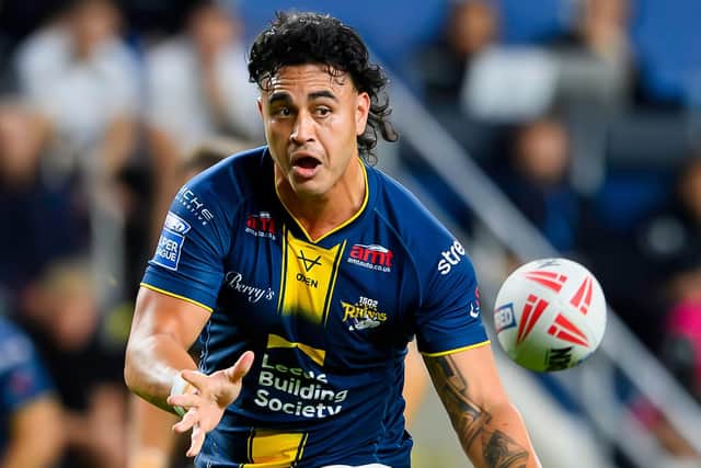 Keenan Palasia's return was a positive, but Leeds Rhinos fans didn't have much else to celebrate against Hull FC. Picture by Allan McKenzie/SWpix.com.