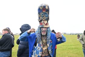 Thousands of Pompey FC fans flocked to Southsea Common to celebrate the team's League One title and promotion. Pictured: John Pompey Westwood Picture Credit: Keith Woodland