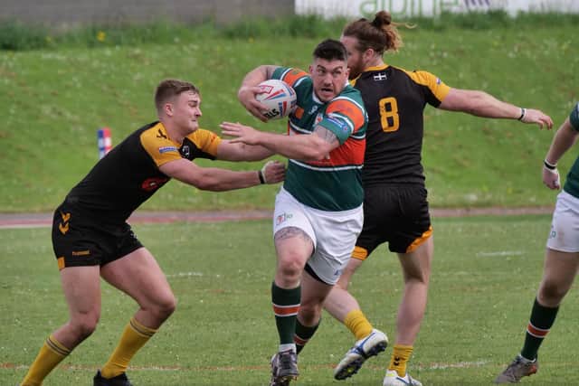 Duane Straugheir in action for Hunslet against Cornwall this season. Picture by Hunslet RLFC.