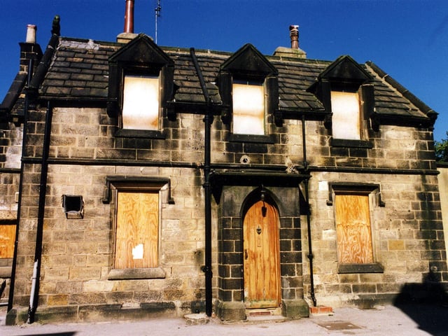 The old Headmaster's house at Meanwood Church of England Primary School. It is empty and boarded up in September 1991 prior to refurbishment and extensions to existing buildings.