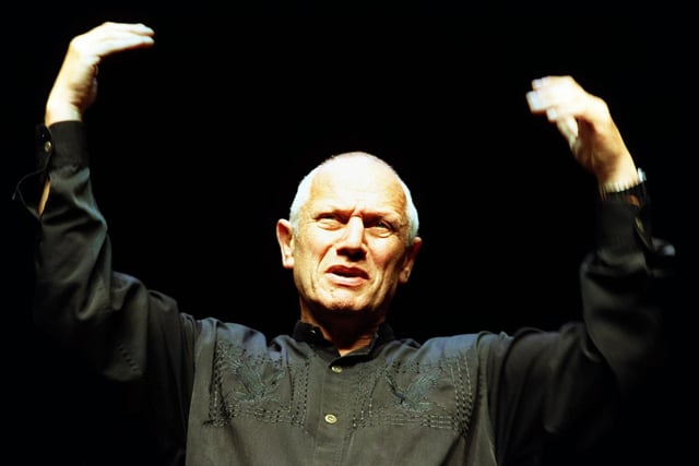 Actor Steven Berkoff who was appearing at the West Yorkshire Playhouse with his one man show 'Shakespeare's Villains'.