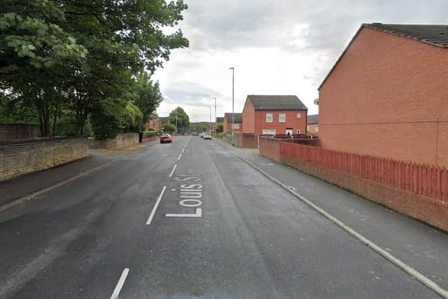 Two males were attacked by a gang with weapons on Louis Street in Chapeltown at around 11.11pm on Tuesday. Photo: Google
