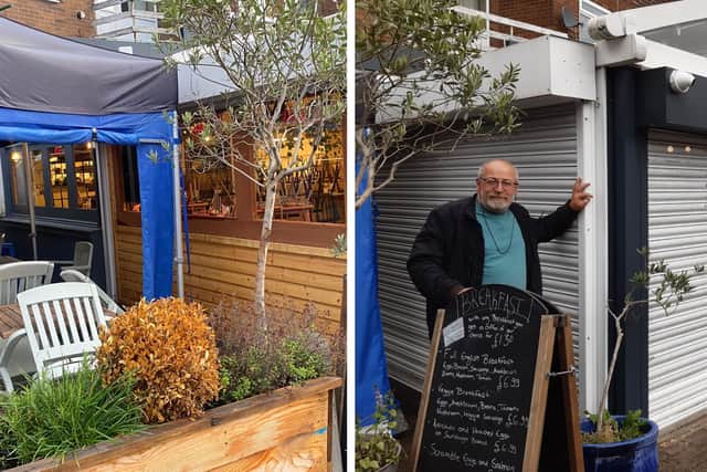 Kostas Tsiknakis, owner of the Mad Greek on Stainbeck Lane, complained to the city council about the shutters