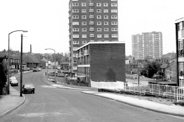 A view looking along Ley Lane towards Mistress Lane and Stocks Hill in Armley.