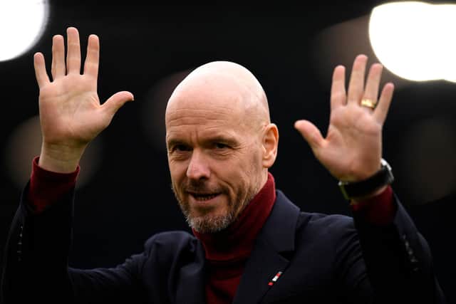 Manchester United's Dutch manager Erik ten Hag did not feel the hostility inside Elland Road, he says (Photo by OLI SCARFF/AFP via Getty Images)
