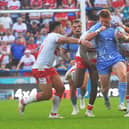 Tom Holroyd takes the ball forward for Leeds Rhinos against Hull KR this season. Picture by Steve Riding.
