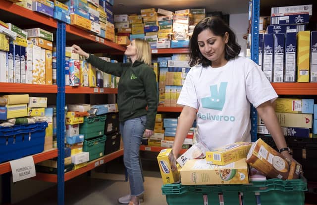 Deliveroo has partnered with the Trussell Trust to provide 2 million meals and vital support for people facing hunger across the country. Picture: Deliveroo