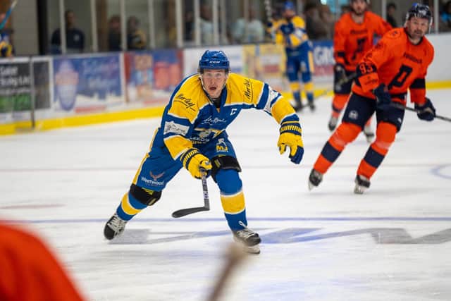 LEADING MAN: Leeds Knights coach Ryan Aldridge has been impressed with the contribution made by captain Kieran Brown (above) this season - both on and off the ice. Picture courtesy of Oliver Portamento
