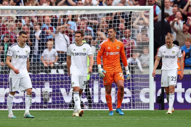BELL TOLLING - Leeds United are in need of a final day miracle to stay in the Premier League after another insipid display at West Ham United. Pic: Getty