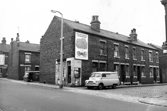 A greengrocers on the corner of Cambridge Road and Clayfield Terrace in August 1967.