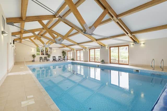 Indoor pool and steam room at Bray Cottage on Premier Cottages