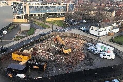 The Snooty Fox pub in Wakefield was demolished. Picture by Andrew Dwyer
