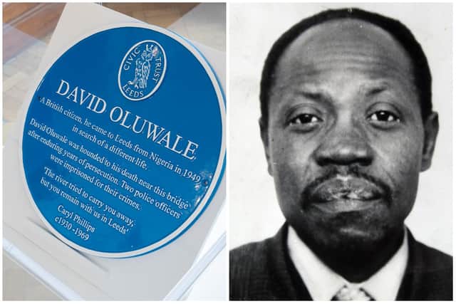 The David Oluwale memorial blue plaque will be installed on Leeds Bridge later this month.