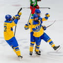 LEARNING FAST: Leeds Knights II's players celebrate scoring against Deeside. Picture: Kev Bland/Knights Media.