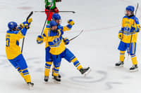 LEARNING FAST: Leeds Knights II's players celebrate scoring against Deeside. Picture: Kev Bland/Knights Media.
