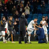 EMOTIONAL FAREWELL: For Mateusz Klich, with Victor Orta after Wednesday night's 2-2 draw against West Ham United at Elland Road. Picture by Bruce Rollinson.