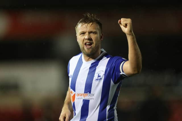 Nicky Featherstone rescued a point for Hartlepool United against Stevenage at the Suit Direct Stadium. (Credit: Mark Fletcher)