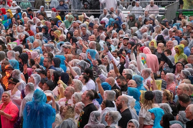 Not even rain could dampen the crowd's spirits. Photos by Cuffe and Taylor and The Piece Hall