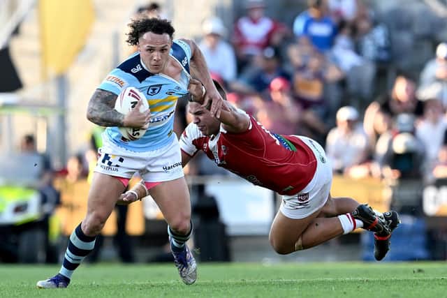 Tigers signing Liam Horne in possession for Norths Devils during last year's Queensland Cup Grand Final against Redcliffe Dolphins. Picture by Bradley Kanaris/Getty Images.