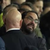 Former Leeds United director of football Victor Orta clashes with a fan following his side's 2-2 draw with Brentford at Elland Road in December 2021 (Pic: Sky Sports)
