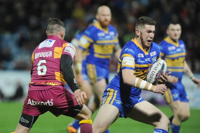 Cameron Smith made his Rhinos debut - wearing number 28 - in a defeat at Huddersfield on April 29, 2016. Picture by Steve Riding.