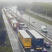 Traffic on the M62 eastbound near Leeds. Photo: National Highways