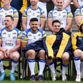 Leeds Rhinos will face Hull KR on Sunday in a testimonial for forward James Donaldson (front row, left). He was seated alongside Rhyse Martin, Brodie Croft and Harry Newman at the club's annual photocall.