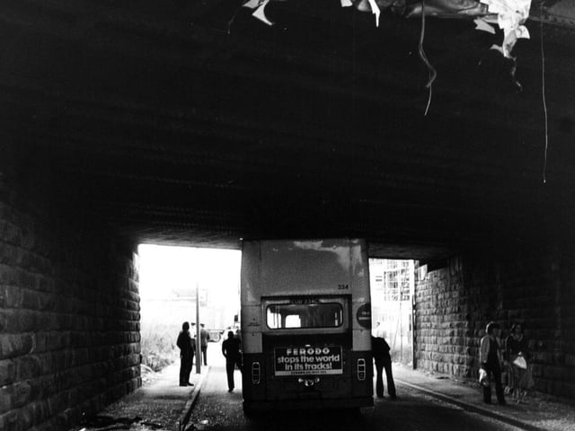 September 1979 and 39 children were taken to hospital after their school bus ploughed into a bridge on Sweet Street ripping off the roof.