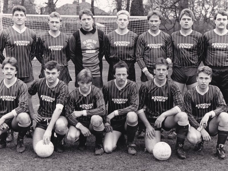 Aberford Albion pictured in April 1988. They needed just one point from their last five games to clinch the Premier Division of the Harrogate and District League. Back row, from left, are Graham Jackson, Kevin Hayton, Darren Walton, Richard McNally, Andy Taylor, Kevin Bradley, Stephen Bradley (manager). Front row, from left, are Gary Walton, Chris Keenan, Malcolm Taylor, Andrew Walton, Stephen Walton and John Dinniwell.