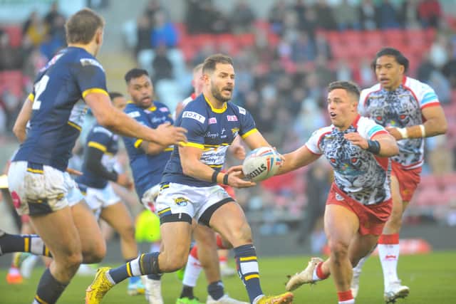 Aidan Sezer is in the final year of his current Rhinos deal. Picture by Steve Riding.