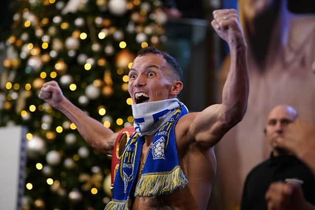 Josh Warrington ahead of his IBF title defence against Alberto Lopez. Dave Thompson/Matchroom Boxing