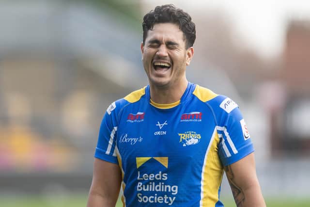 Keenan Palasia will return for Leeds Rhinos against Catalans Dragons tonight after two weeks on the casualty list with a knee injury. Picture by Tony Johnson.