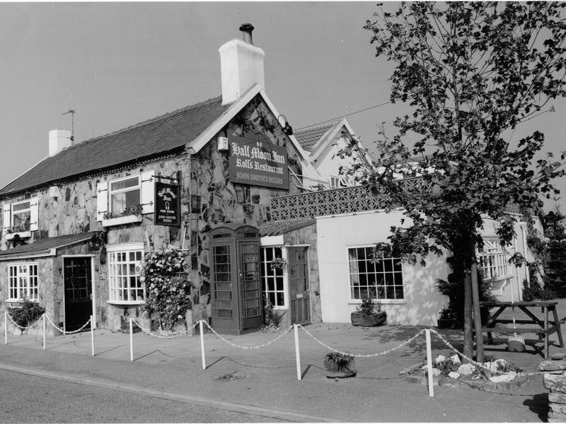 Did you enjoy a drink and meal here back in the day? Rolf's restaurant at the Half Moon Inn in Sherburn-in-Elmet. Pictured in September 1990.