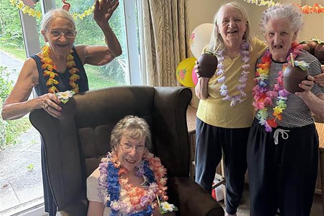 Residents at HC-One’s Colton Lodge Care Home enjoying seaside inspired Care Home Open Week celebration event