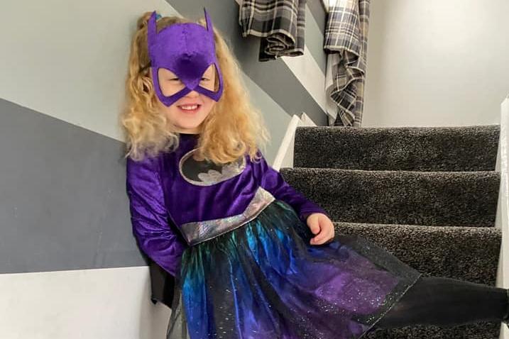 Laura Hensleigh says: "Evie dressed as Batgirl."