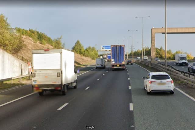 Police received reports of an overturned tanker on the A1(M) at South Milford. Picture: Google
