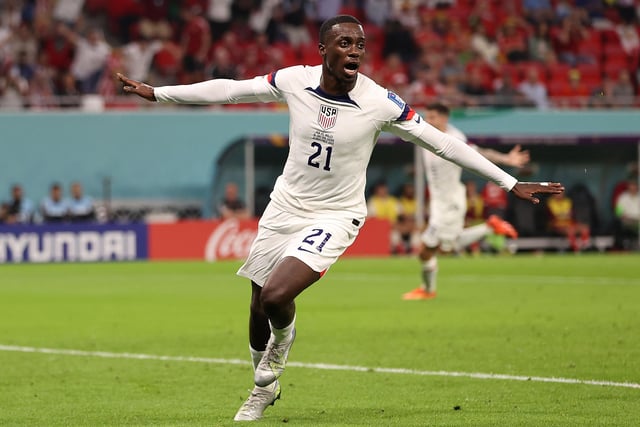 Centre-forward: Weah can play a variety of positions but has been used at No. 9 in recent outings for the national team (Photo by Ryan Pierse/Getty Images)