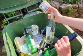 Glass bottles can now be recycled in green household bins in Leeds for the first time. Photo: Leeds City Council
