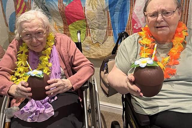 Residents at HC-One’s Colton Lodge Care Home enjoying seaside inspired Care Home Open Week celebration event