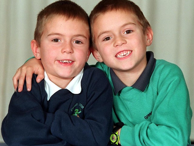 Nathan and Lewis Turner, aged 6.