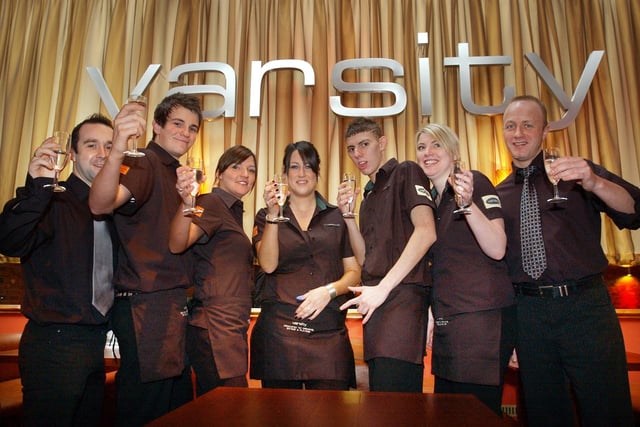 Staff were celebrating the reopening of the refurbished Varsity in 2007. Can you spot someone you know?