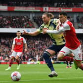 TORRID TIME - Luke Ayling of Leeds United endured one of the most difficult outings of the season at his former club Arsenal in a 4-1 defeat. Pic: Getty