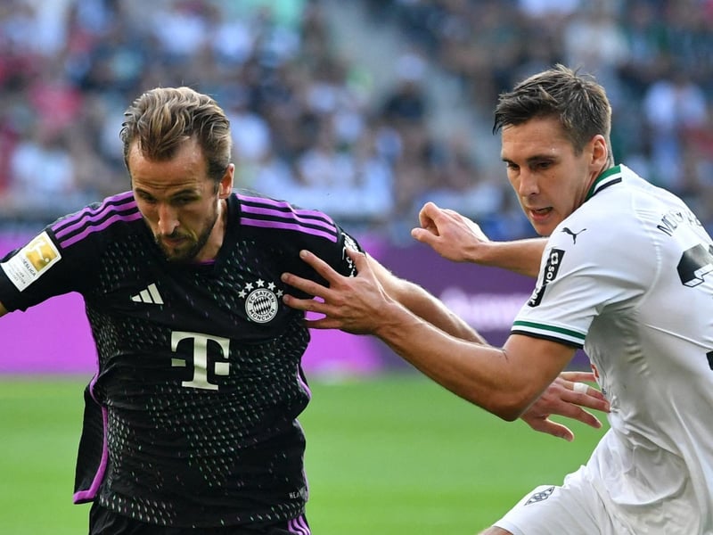 Defender Max Wober joined Borussia Monchengladbach on loan this summer and has already gone toe-to-toe with Harry Kane and Bayern Munich in the Bundesliga. The Austrian has played four times, winning just once in the First Round of the DFB-Pokal against lower league opposition. In the league, he has participated in a 4-4 draw with Ausgburg, as well as defeats by Leverkusen and Bayern. (Photo by UWE KRAFT/AFP via Getty Images)