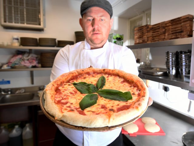 Wood Fire Dine is a pizzeria in Commercial Street, Rothwell. Pictured is owner and award-winning chef Mark Baber.